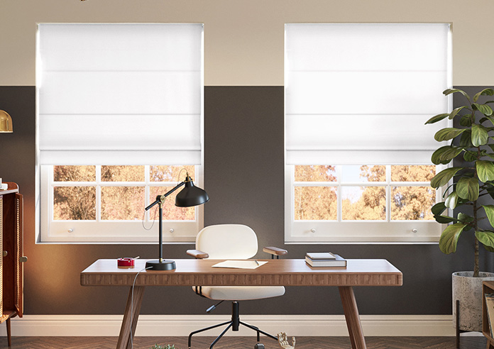 Menton, Pure White - Roman Blind - Image 3